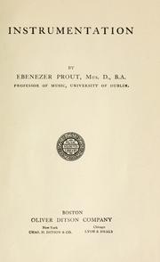 Instrumentation by Ebenezer Prout