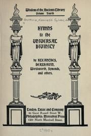 Cover of: Hymns to the Universal Divinity
