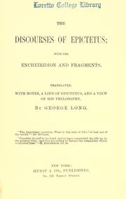 Cover of: The discourses of Epictetus by Epictetus