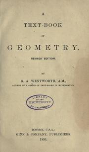 Cover of: A text-book of geometry.