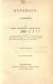 Hyperion by Henry Wadsworth Longfellow