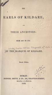 Cover of: The Earls of Kildare, and their ancestors by Leinster, Charles William Fitzgerald 4th Duke of