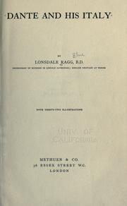 Cover of: Dante and his Italy by Lonsdale Ragg