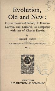 Cover of: Evolution, old and new by Samuel Butler