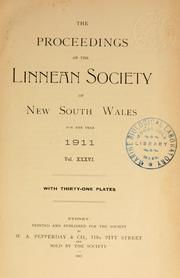 Proceedings of the Linnean Society of New South Wales by Linnean Society of New South Wales