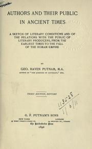 Cover of: Authors and their public in ancient times by George Haven Putnam