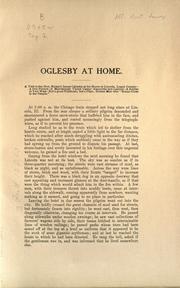 Cover of: A sketch of Richard J. Oglesby by Franc B. Wilkie