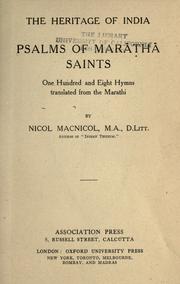 Cover of: Psalms of Mar©Æath©Æa saints by Macnicol, Nicol