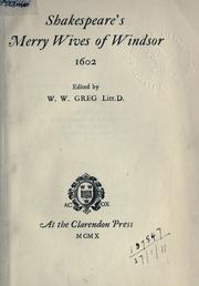 Shakespeare's Merry Wives of Windsor 1602 by Shakespeare Association (Great Britain)