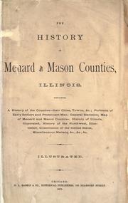 Cover of: The History of Menard and Mason Counties, Illinois. by 