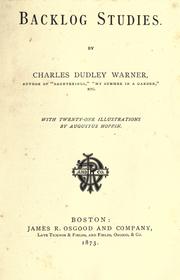Cover of: Backlog studies. by Charles Dudley Warner