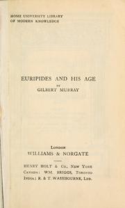Cover of: Euripides and his age by Gilbert Murray