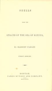 Cover of: Shells from the strand of the sea of genius.