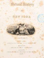 Cover of: Zoology of New York by James E. De Kay