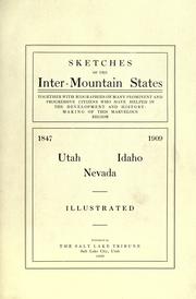 Cover of: Sketches of the inter-mountain states by 