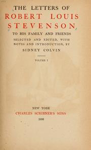Cover of: The  letters of Robert Louis Stevenson by Robert Louis Stevenson