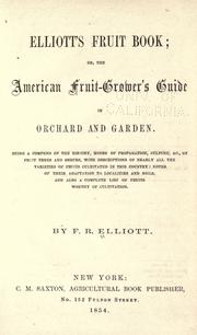 Elliott's fruit book by Franklin Reuben Elliott