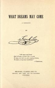 Cover of: What dreams may come. by Gertrude Atherton