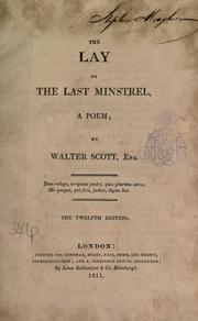 Cover of: The lay of the last minstrel by Sir Walter Scott