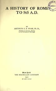 Cover of: A history of Rome to 565
