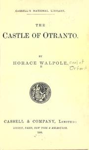 Cover of: The Castle of Otranto. by Horace Walpole