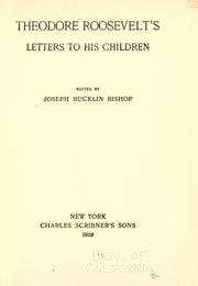 Cover of: Theodore Roosevelt's letters to his children