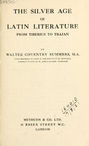 Cover of: The silver age of Latin literature from Tiberius to Trajan.