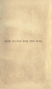 How to pay for the war by Fabian Research Department