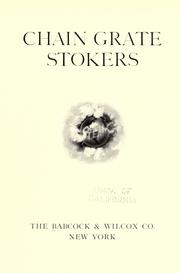 Cover of: Chain grate stokers. by Babcock & Wilcox Company.