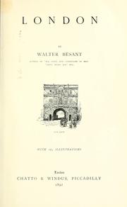 Cover of: London by Walter Besant