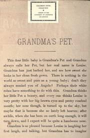 Cover of: Grandma's pet.