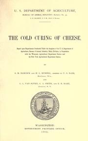 Cover of: The Cold curing of cheese by by S.M. Babcock ... [et al.].