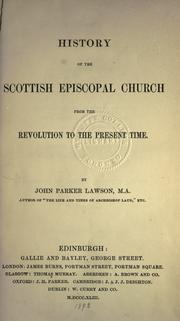 Cover of: History of the Scottish Episcopal Church from the revolution to  the present time