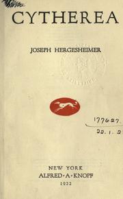 Cover of: Cytherea. by Joseph Hergesheimer