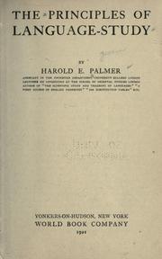 Cover of: The principles of language-study by Palmer, Harold E.