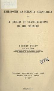 Cover of: Philosophy as scientia scientiarum by Robert Flint
