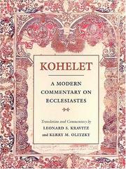 Cover of: Kohelet: A Modern Commentary on Ecclesiastes (Modern Commentary On) (Modern Commentary On)