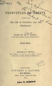 The principles of equity by Edmund Henry Turner Snell