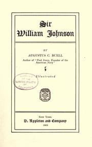 Sir William Johnson by Augustus C. Buell