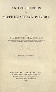 Cover of: An introduction to mathematical physics by Robert Alexander Houstoun