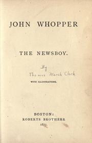 Cover of: John Whopper the newsboy.: With illustrations.