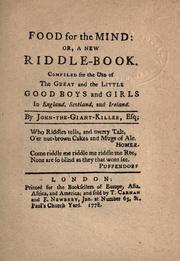 Cover of: Food for the mind, or, A new riddle-book