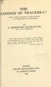 Cover of: The London of Thackeray