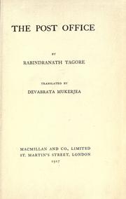 Cover of: The post office. by Rabindranath Tagore