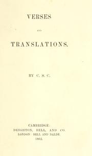 Cover of: Verses and translation.