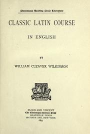 Cover of: Classic Latin course in English