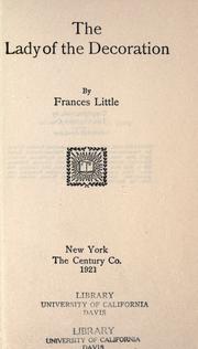 Cover of: The lady of the decoration by Frances Little