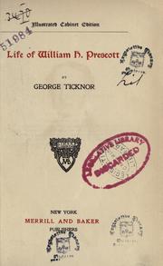 Cover of: Life of William H. Prescott