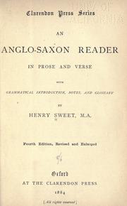 Cover of: An Anglo-Saxon reader in prose and verse. by Henry Sweet