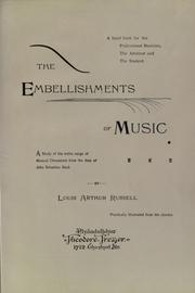 Cover of: The embellishments of music by Louis Arthur Russell